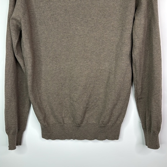 J. Crew Mercantile Brown Wool Blend Vneck Sweater Medium - Picture 6 of 10